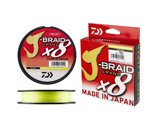 Леска плетеная DAIWA "J-Braid Grand X8" 0.18 мм 135 м yellow