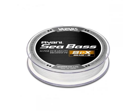 Плетеный шнур Varivas Avani Sea Bass PE [Si-X] х8, #1, 150 м, белый