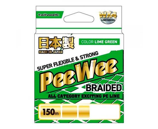 Плетеный шнур Tailwalk PeeWee WX4 Lime Green, #1, 150 м, зеленый