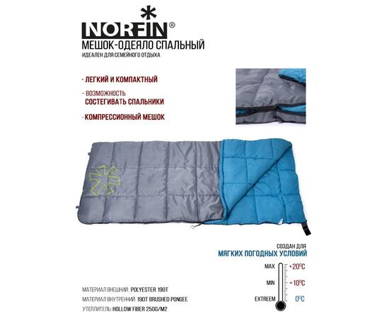 Мешок-одеяло спальный Norfin ALPINE COMFORT 250 R