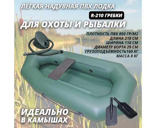 Надувная лодка ПВХ Лодки Поволжья S-210 гребки