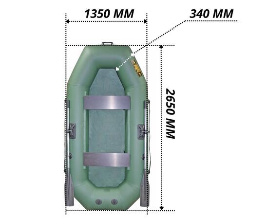 Надувная лодка ПВХ Лодки Поволжья S-265