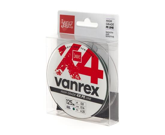 Леска плет. Lucky John Vanrex х4 BRAID Moss Green 125/012