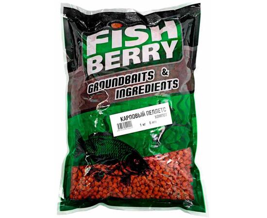 Пеллетс карповый Carp pellets "Компот" (оранж) 6мм - 1кг