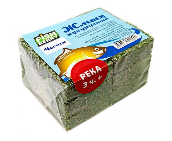 Fishberry Жмых кукурузный Макуха "Чеснок. Река 3 часа+" 12шт