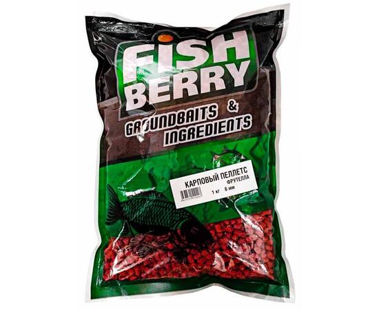 Пеллетс карповый Carp pellets "Фрутелла" (красный) 6мм - 1кг