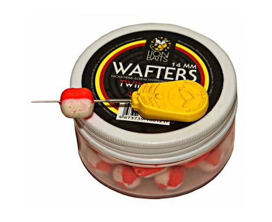 Бойлы нейтральной плавучести двухцветные (Wafters) "Земляника" 14мм