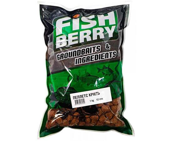 FISHBERRY Пеллетс карповый (криль, цвет - оранж) 12мм - 1 кг