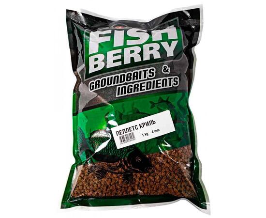 FISHBERRY Пеллетс карповый (криль, цвет - оранж) 4мм - 1 кг