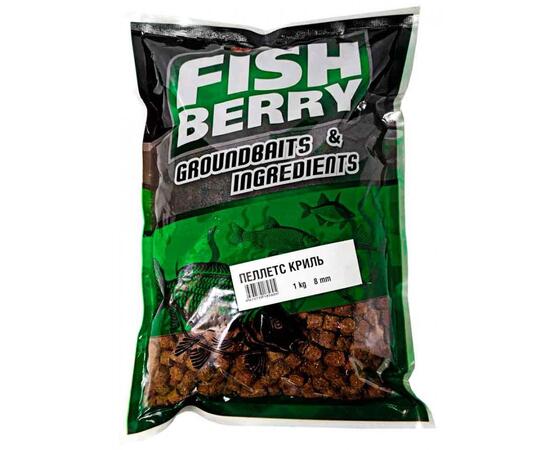FISHBERRY Пеллетс карповый (криль, цвет - оранж) 8мм - 1 кг