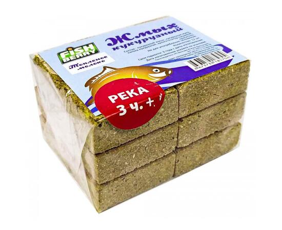 Fishberry Жмых кукурузный Макуха "Топленое молоко. Река 3 часа+" 12шт
