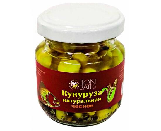 Lion baits Кукуруза натуральная в стеклянной банке "Чеснок" 110мл