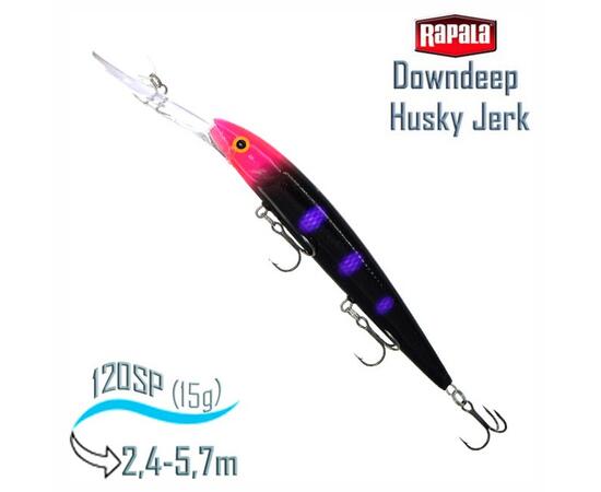 Воблер RAPALA Downdeep Husky Jerk 12, BLKL