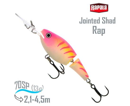 Воблер RAPALA Jointed Shad Rap 07, PTU