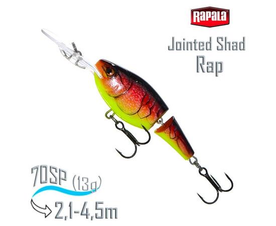 Воблер RAPALA Jointed Shad Rap 07, RFCW