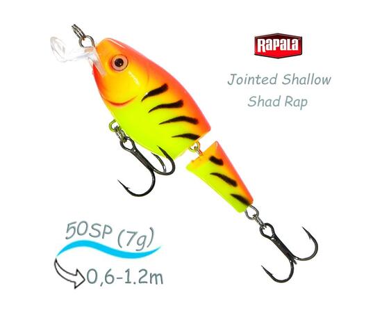 Воблер RAPALA Jointed Shallow Shad Rap 05, HT