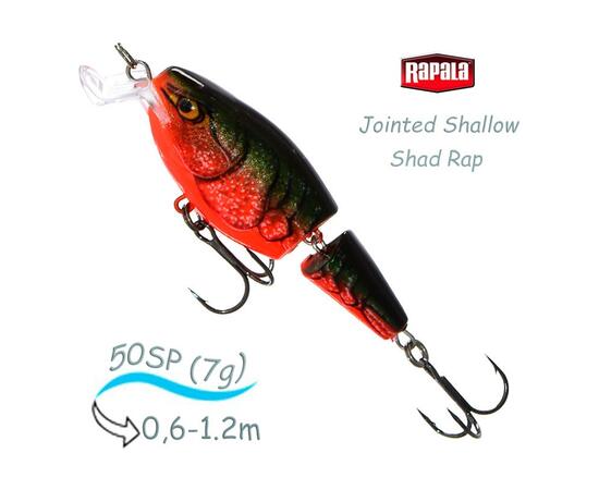 Воблер RAPALA Jointed Shallow Shad Rap 05, RCW