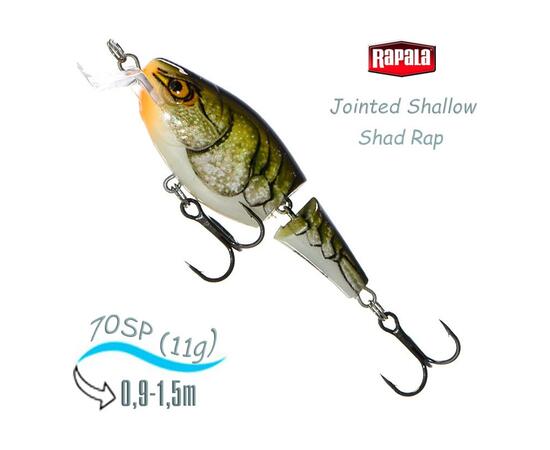 Воблер RAPALA Jointed Shallow Shad Rap 07, CW