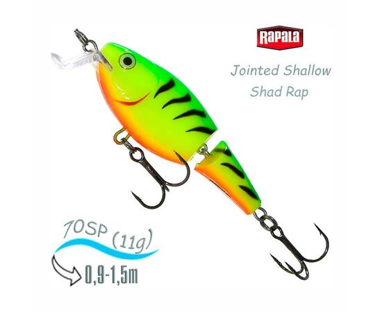 Воблер RAPALA Jointed Shallow Shad Rap 07, FT