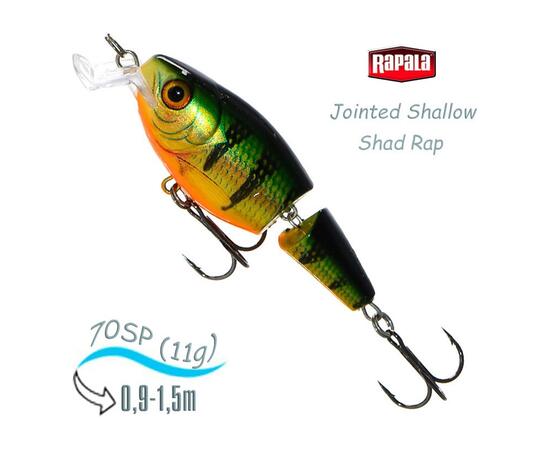 Воблер RAPALA Jointed Shallow Shad Rap 07, P