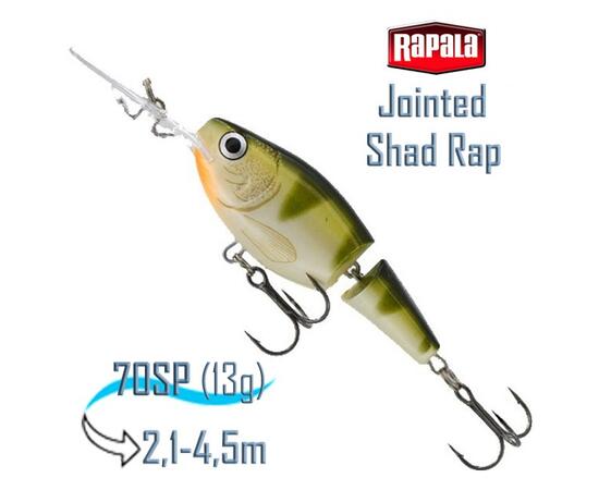 Воблер RAPALA Jointed Shad Rap 07, YP