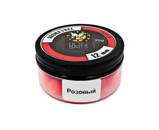 Lion Baits Бойлы плавающие Pop-Up "Aroma Free" (без аромы) розовые 12 мм