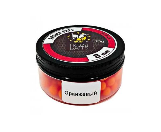 Lion Baits Бойлы плавающие Pop-Up "Aroma Free" (без аромы) оранжевый 8 мм