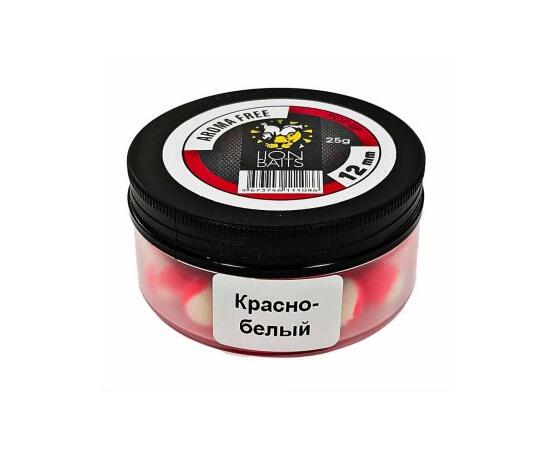 Lion Baits Бойлы плавающие Pop-Up "Aroma Free" (без аромы) красно-белые 12 мм
