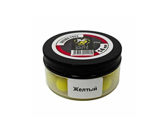 Lion Baits Бойлы плавающие Pop-Up "Aroma Free" (без аромы) желтые 14 мм