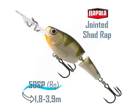 Воблер RAPALA Jointed Shad Rap 05, YP