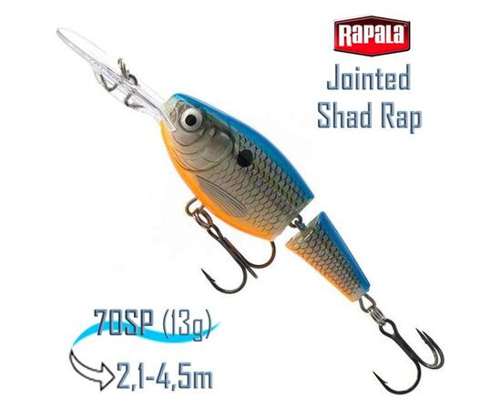 Воблер RAPALA Jointed Shad Rap 07, BSD