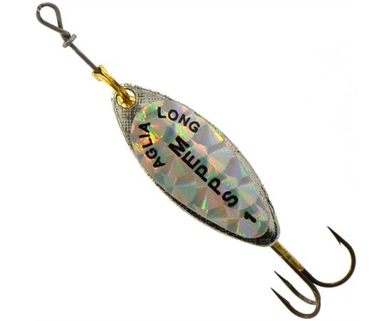 Блесна Mepps Aglia Long Rainbow 2 AG серебро/бел.наклейка 7g    (D48)
