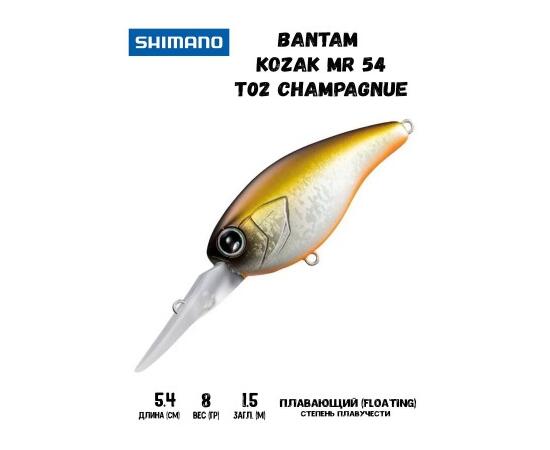 Воблер SHIMANO Bantam Kozak MR 54mm 8g T02 Champagnue