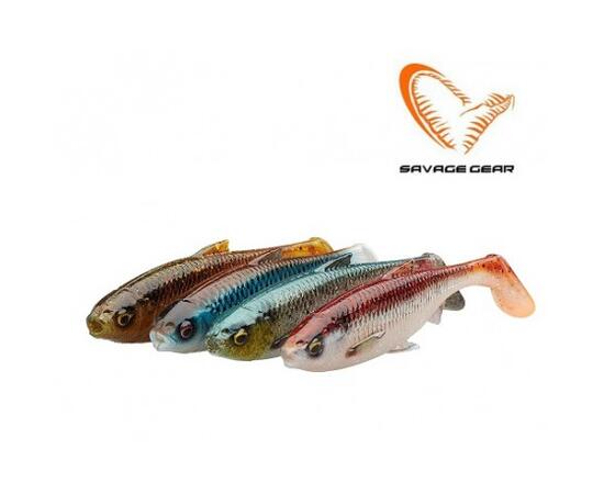 Приманка мягкая SAVAGE GEAR 3D River Roach 14cm 28g Dark Water Mix 4шт