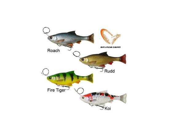 Приманка мягкая SAVAGE GEAR 4D Line Thru Pulse Tail Roach 18cm 90g SS Koi