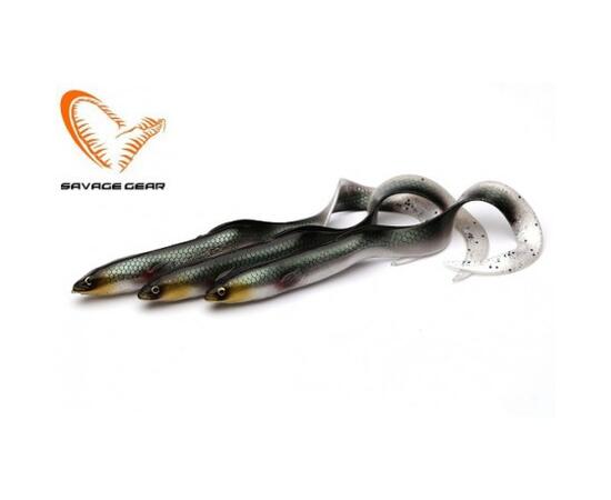 Приманка мягкая SAVAGE GEAR LB Real EEL 15cm 12g Green Silver 3pcs Blister