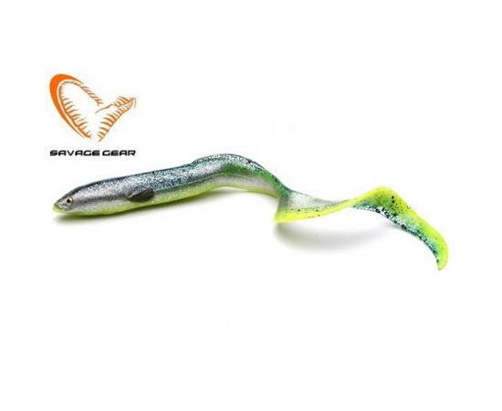 Приманка мягкая SAVAGE GEAR LB Real EEL 20cm 27g Green Yellow Glitter 2pcs Blister