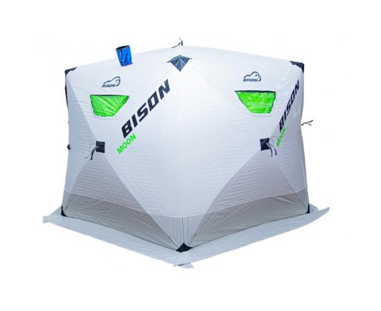 Палатка зимняя Bison Moon шестигранник (3.50х2.00х2.20м) бело-зелёная