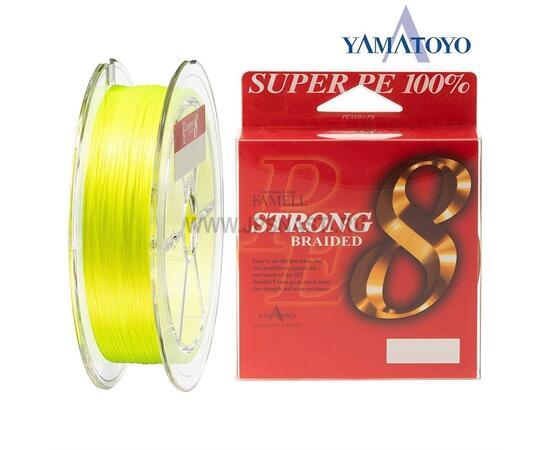 Плетеный шнур Yamatoyo Super PE Strong 8 Braided х8, #0.8, 150 м, желтый