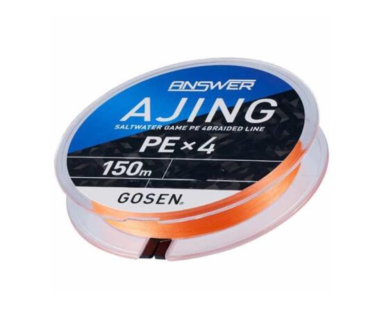 Плетеный шнур Gosen Answer Ajing PE x4, #0.25, 150 м, оранжевый