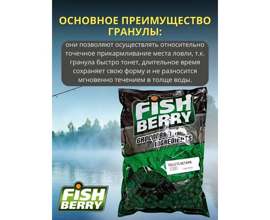 FishBerry Пеллетс карповый (бетаин, цв. -зеленый) 10мм - 1 кг