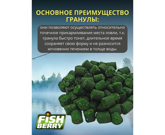 FishBerry Пеллетс карповый (бетаин, цв. -зеленый) 8мм - 1 кг