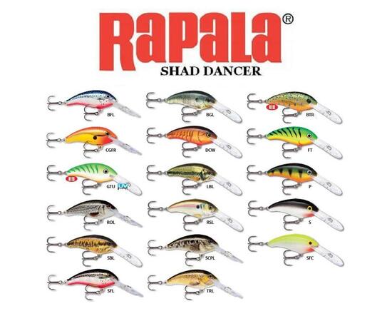 Воблер RAPALA Shad Dancer 07, RSL