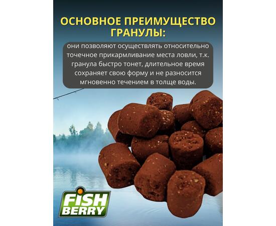 FishBerry Пеллетс карповый (палтус, цв. -бордовый) 16мм - 1 кг