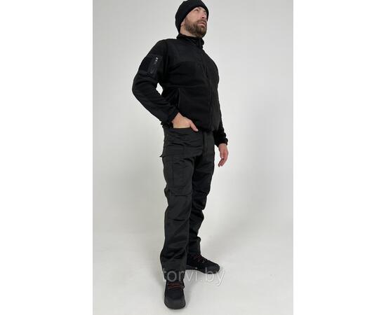 Брюки тактические BDU Premium, с флисом, размер L, рост 182-188, черный