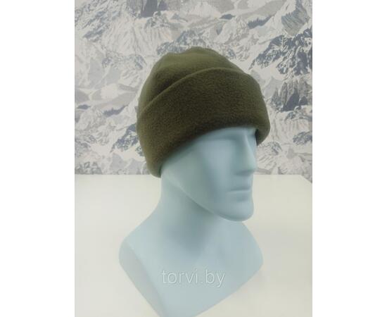 Шапка флисовая двухслойная, супертёплая MaxWarm (флис 280 г/м2*2) олива