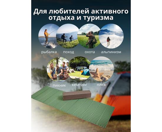 Коврик туристический ISOLON Tourist Flex 1790х590х15 коричневый/хаки