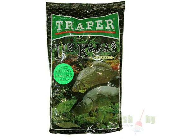 Прикормка Traper SEKRET 1kg "Линь-Карась" зеленый марципан