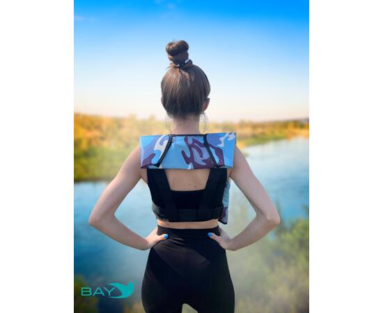 Жилет самонадувающийся  страховочный LifeJacket камуфляж голубой