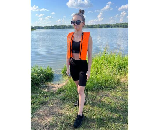 Жилет самонадувающийся  страховочный LifeJacket оранжевый